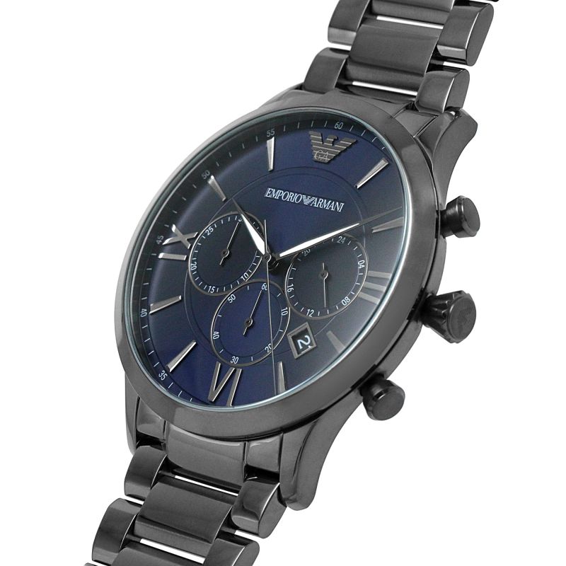 Emporio Armani Men’s Chronograph Quartz Stainless Steel Blue Dial 43mm Watch AR11348