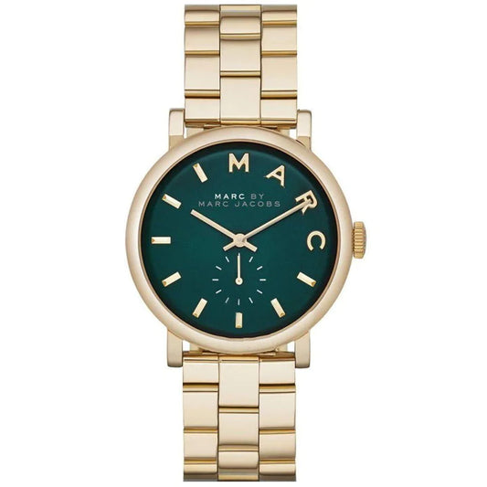 MARC JACOBS MBM3245 BAKER GOLD GREEN DIAL STAINLESS STEEL LADIES WATCH