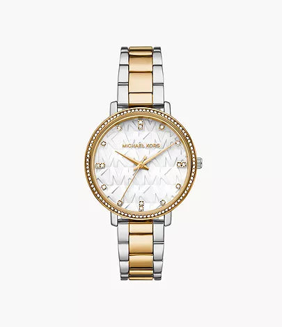 Michael Kors Pyper Three-Hand Two-Tone Alloy Watch mk4595