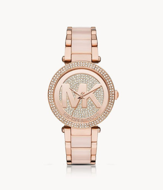 Michael Kors Women’s Quartz Stainless Steel Rose Gold Dial 39mm Watch MK6176