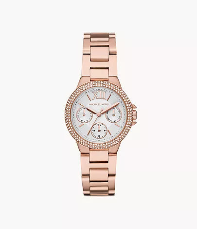 Michael Kors Camille Multifunction Rose Gold-Tone Steel Watch mk6845