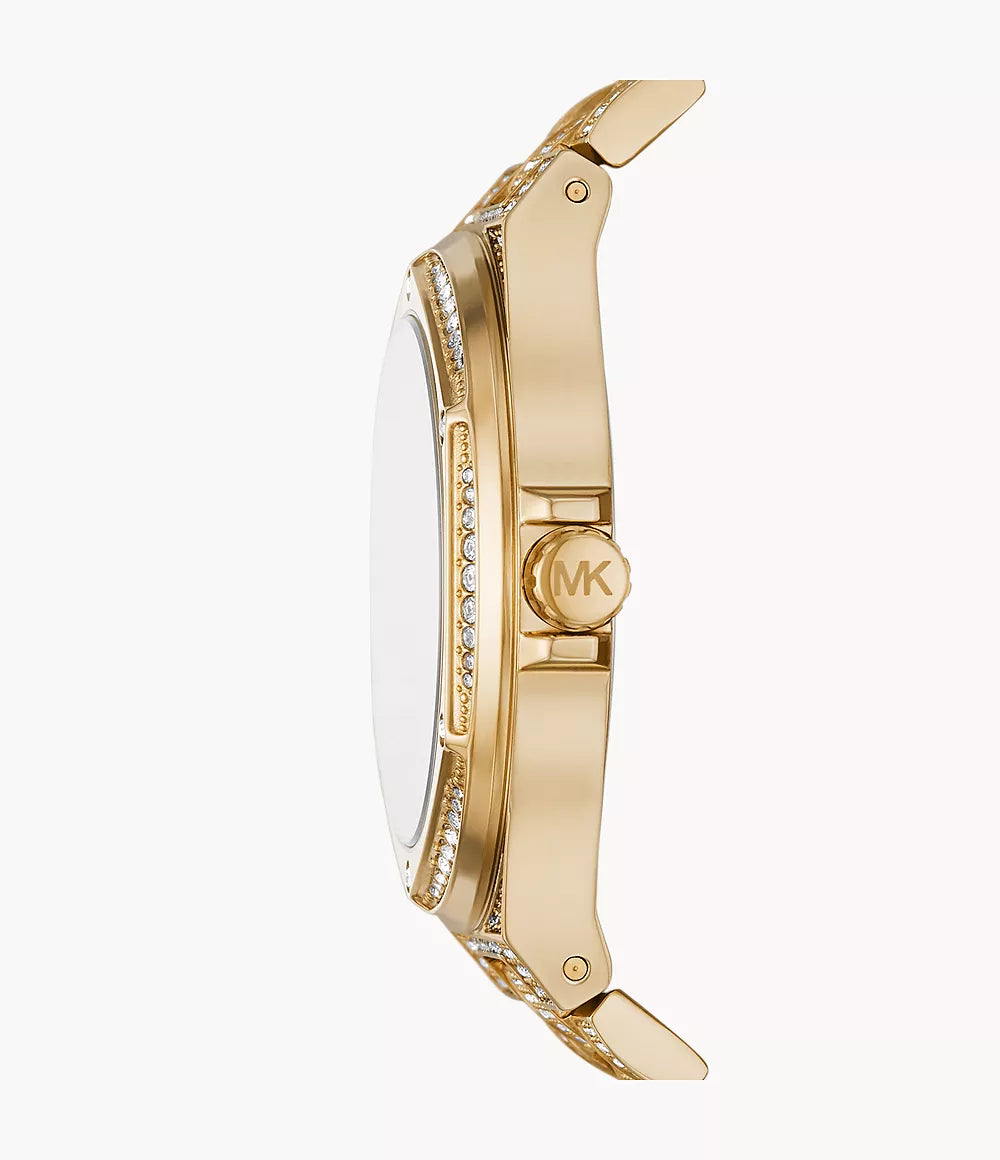 Michael Kors Lennox Three-Hand Gold-Tone Stainless Steel Watch Mk6991