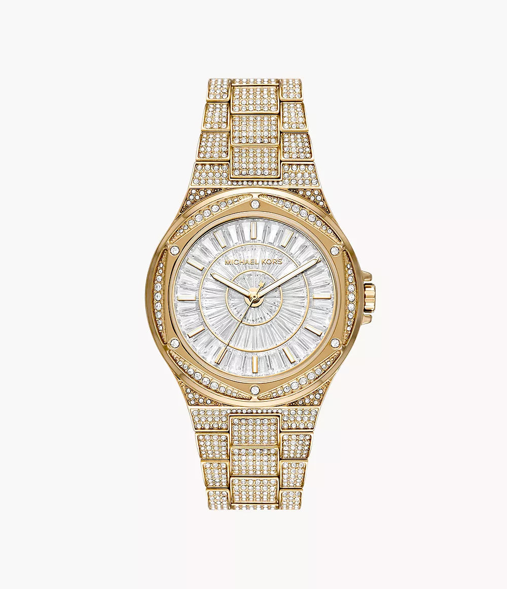 Michael Kors Lennox Three-Hand Gold-Tone Stainless Steel Watch Mk6991