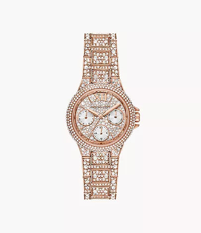 Michael Kors Camille Multifunction Rose Gold-Tone Stainless Steel Watch mk6997