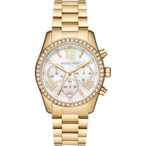 Michael Kors MK7241 Lexington Gold Toned Steel Chronograph Women's Watch