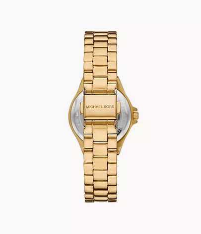 Michael Kors Lennox Three-Hand Gold-Tone Stainless Steel Watch mk7394