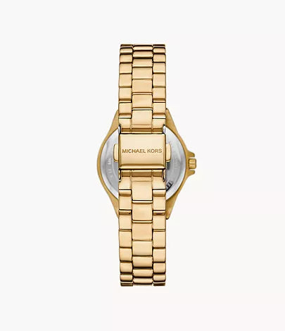 Michael Kors Lennox Three-Hand Gold-Tone Stainless Steel Watch mk7395