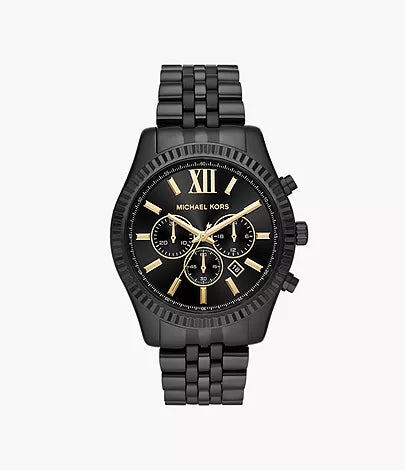 Michael Kors Men’s Chronograph Quartz Stainless Steel Black Dial 44mm Watch MK8603