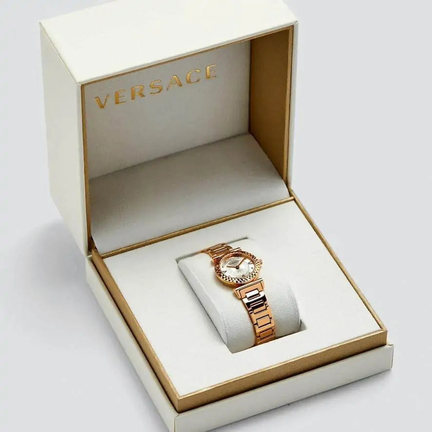 Versace Watch VEAA00618 | White Dial Stainless Steel | Ladies Watch | 27MM DIAL  COLOR WHITE.