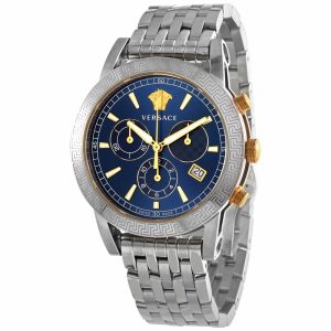 Versace Men’s Quartz Swiss Made | Stainless Steel | Blue Dial 40mm | Watch VELT00219