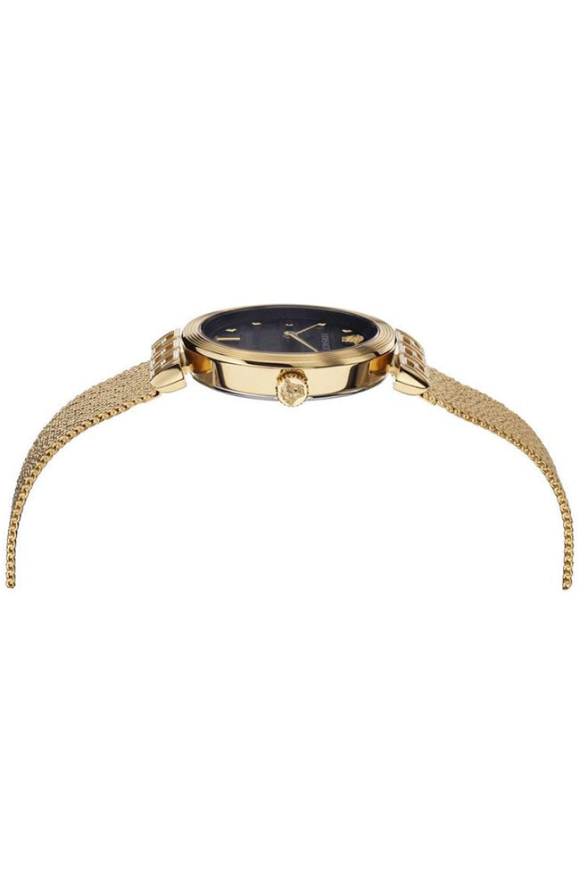 Versace Women’s Quartz Swiss-Made Gold | Stainless Steel | Black Dial 34mm | Watch VELW00720