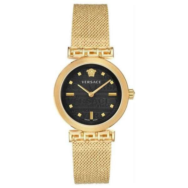 Versace Women’s Quartz Swiss-Made Gold | Stainless Steel | Black Dial 34mm | Watch VELW00720