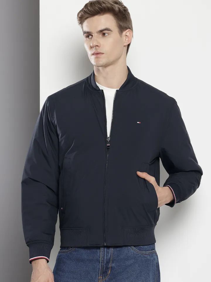 Tommy Hilfiger Reversible Bomber Jacket in Navy Blue