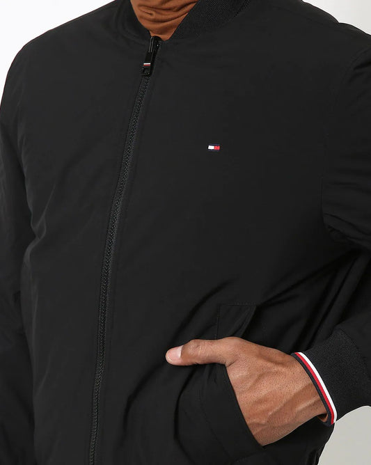 Tommy Hilfiger Reversible Bomber Jacket in Black
