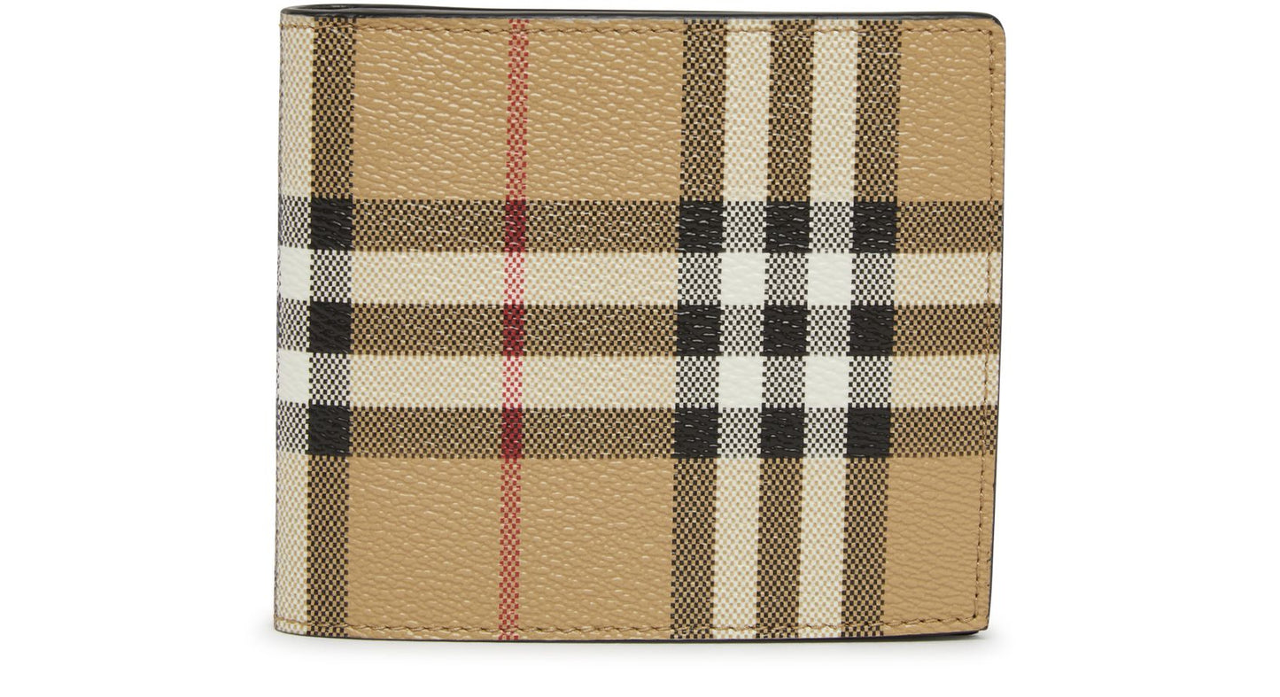 Burberry Vintage Check wallet in matt grain coated fabric