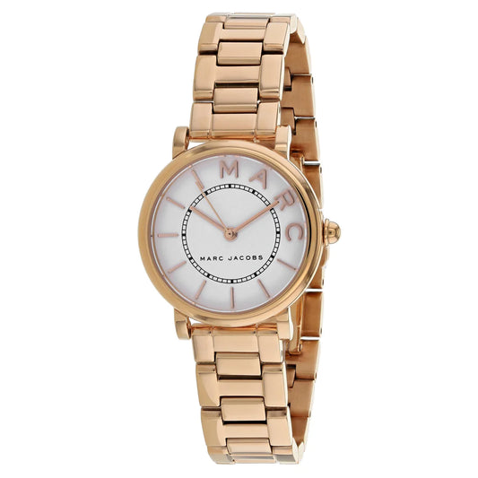 Marc Jacobs Roxy White Dial Rose Gold Steel Strap Watch For Women