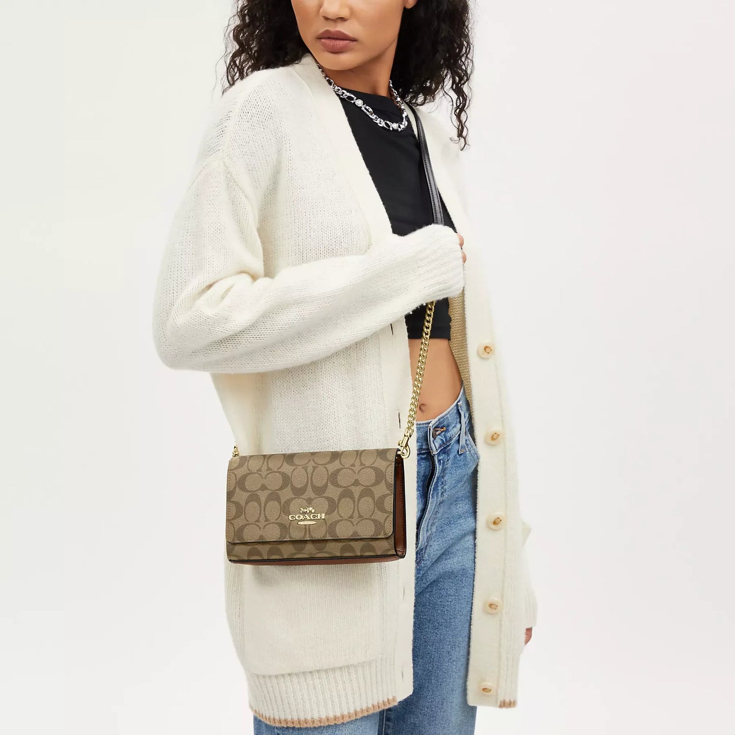 Coach flap crossbody in signature canvas