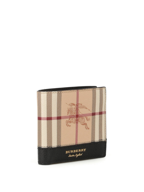 BURBERRY Haymarket check bifold wallet