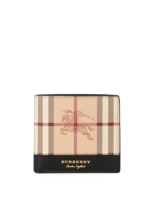 BURBERRY Haymarket check bifold wallet