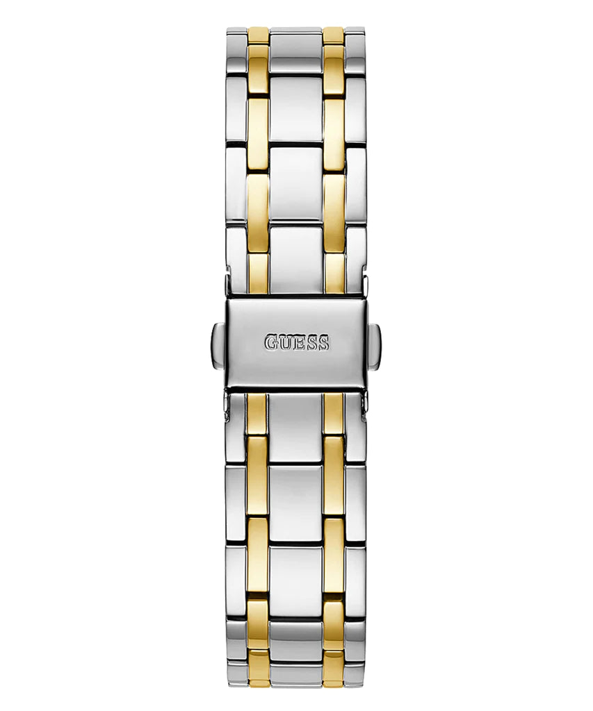 Guess Cosmo Diamonds Silver Dial Two Tone Steel Strap Watch For Women - GW0033L4