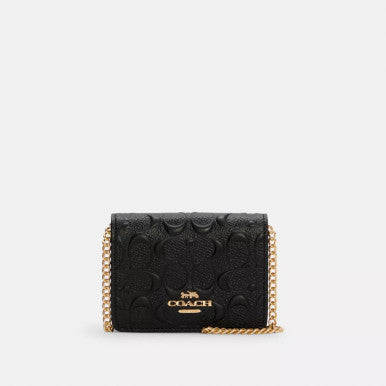 COACH Mini Wallet On A Chain In Signature Leather