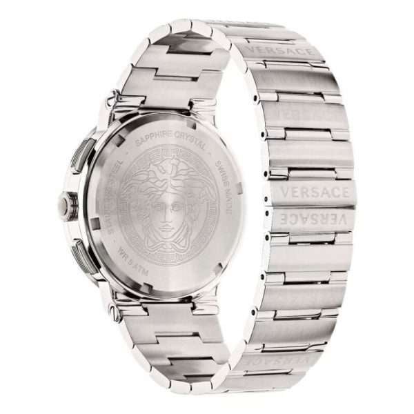 Versace Men’s Quartz Swiss Made | Silver Stainless Steel Green | Dial 43mm | Watch VEZ900121