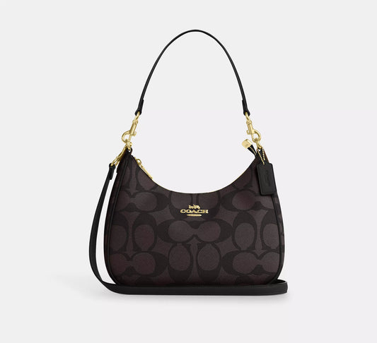 Coach Teri Hobo Bag In Blocked Signature Canvas