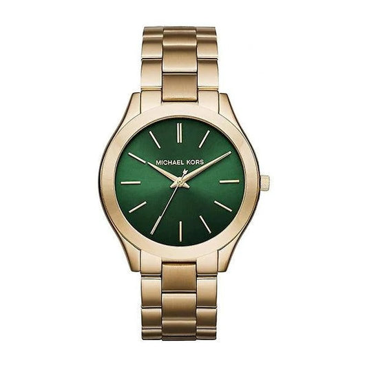 Michael Kors Women’s Quartz Stainless Steel Green Dial 42mm Watch MK3435