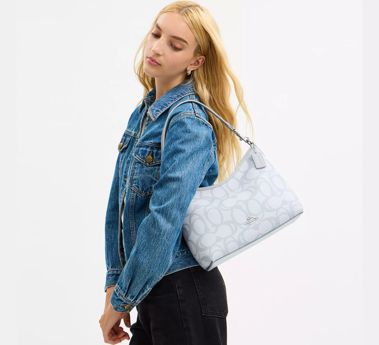 Laurel Shoulder Bag In Sketch Signature Canvas