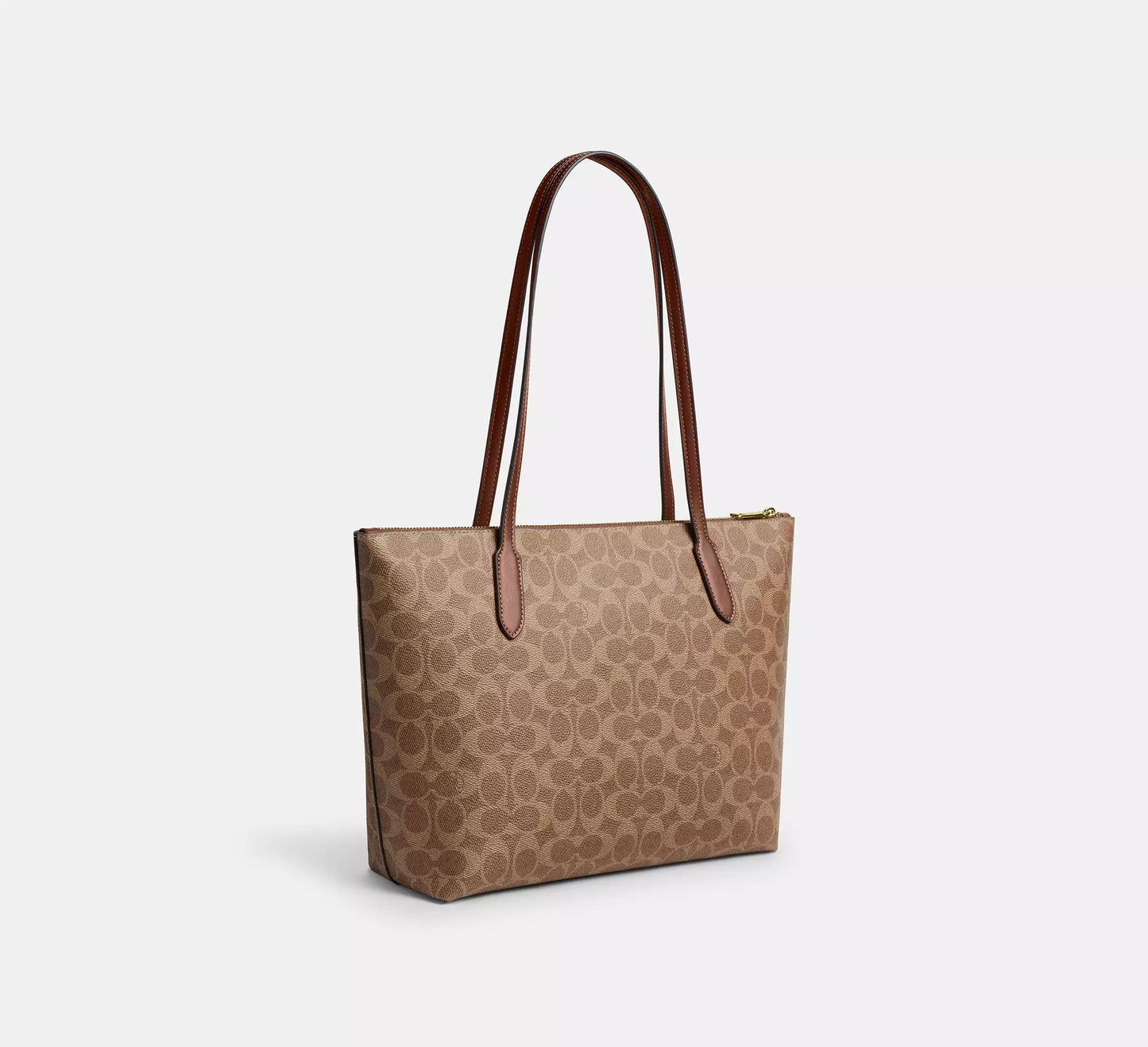 Zip Top Tote Bag In Signature Canvas