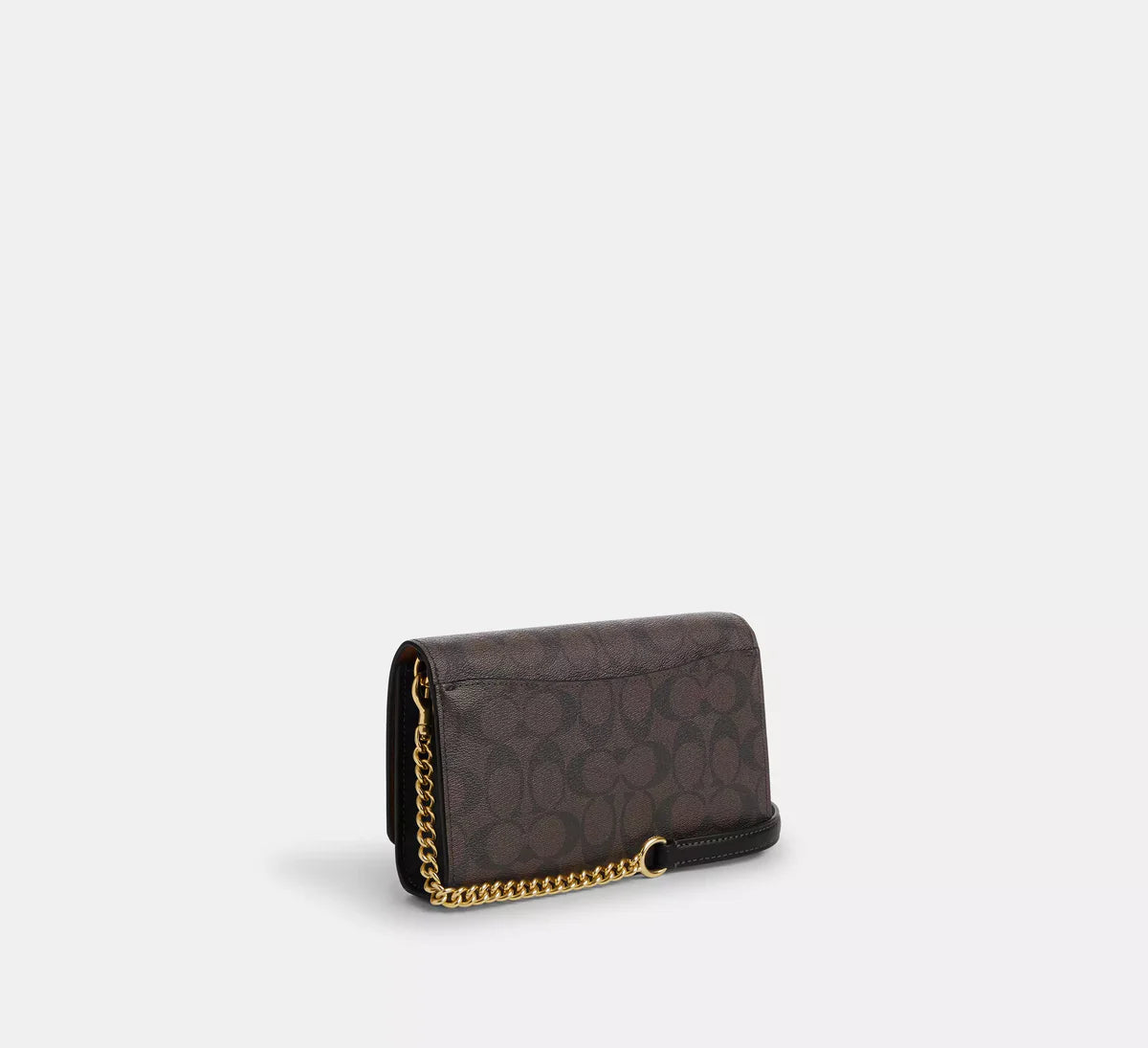 Coach Flap Clutch Crossbody In Signature Canvas