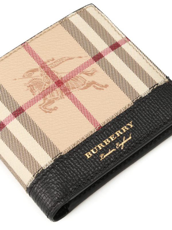 BURBERRY Haymarket check bifold wallet