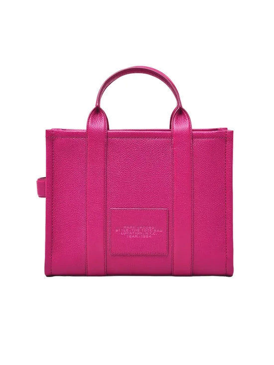 MARC JACOBS THE LEATHER MEDIUM TOTE BAG( LIPSTICK PINK)
