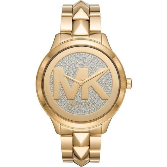 Michael Kors Women’s Quartz Stainless Steel Gold Dial 44mm Watch MK6714