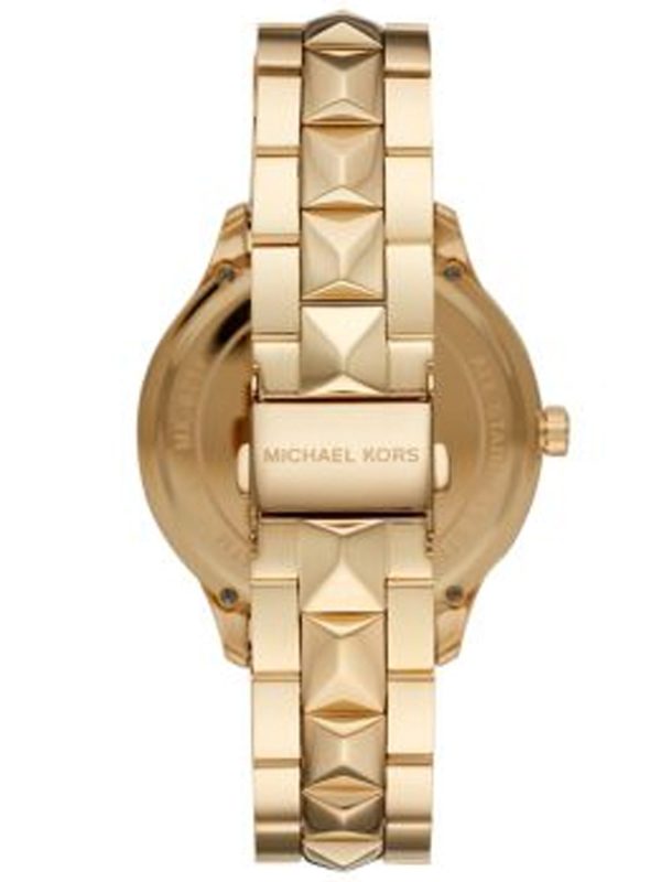 Michael Kors Women’s Quartz Stainless Steel Gold Dial 44mm Watch MK6714