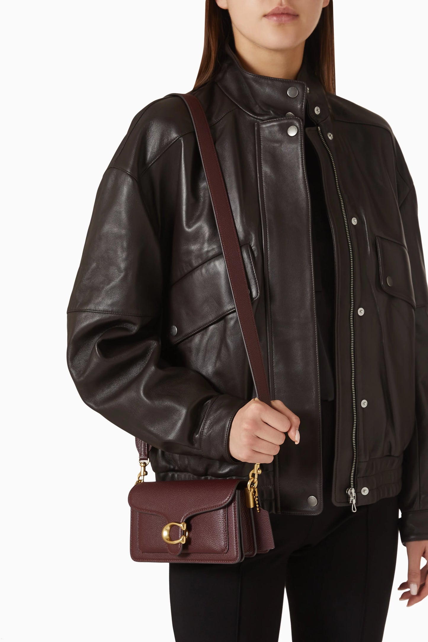 Tabby Shoulder Bag 20 in BURGUNDY