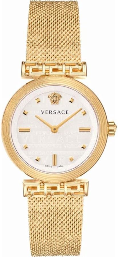 VERSACE Meander Quartz Silver Dial Ladies Watch | 34mm | Stainless Steel | VELW00820