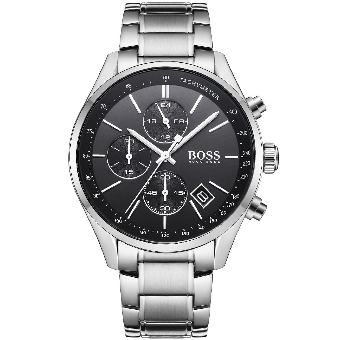 Hugo Boss Men's 1513477 Chronograph  Quartz Stainless Steel Black Dial 44mm Watch