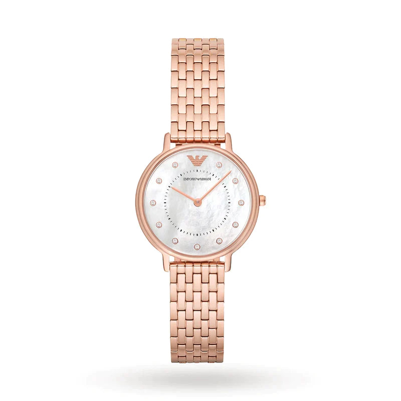 Emporio Armani Women’s Analog Stainless Steel Mother of Pearl Dial 32mm Watch Ar11006