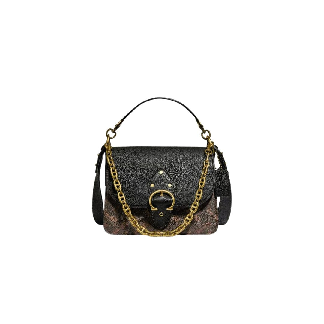 Coach Beat Shoulder Bag with Horse and Carriage Print