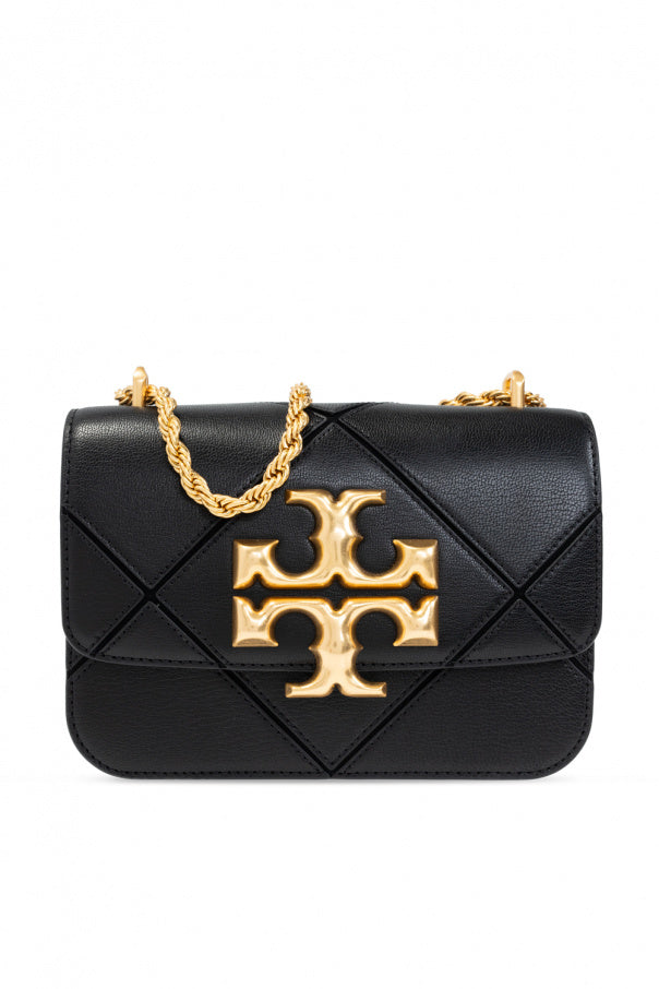 TORY BURCH BLACK ‘ DIAMOND ELEANOR SMALL’ SHOULDER BAG