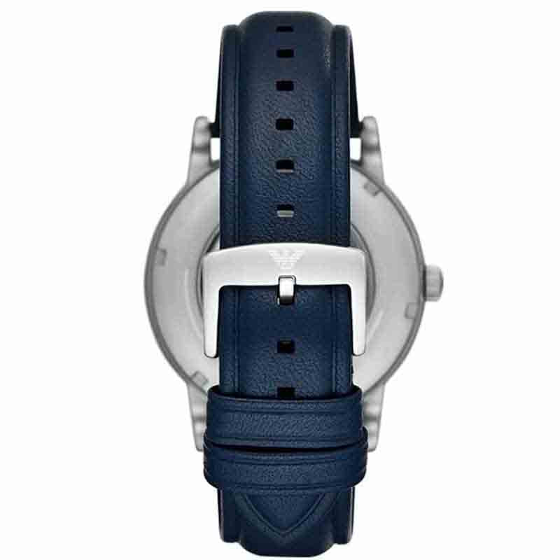 Emporio Armani - Men’s Automatic Leather Strap Blue Dial 43mm Watch AR60030