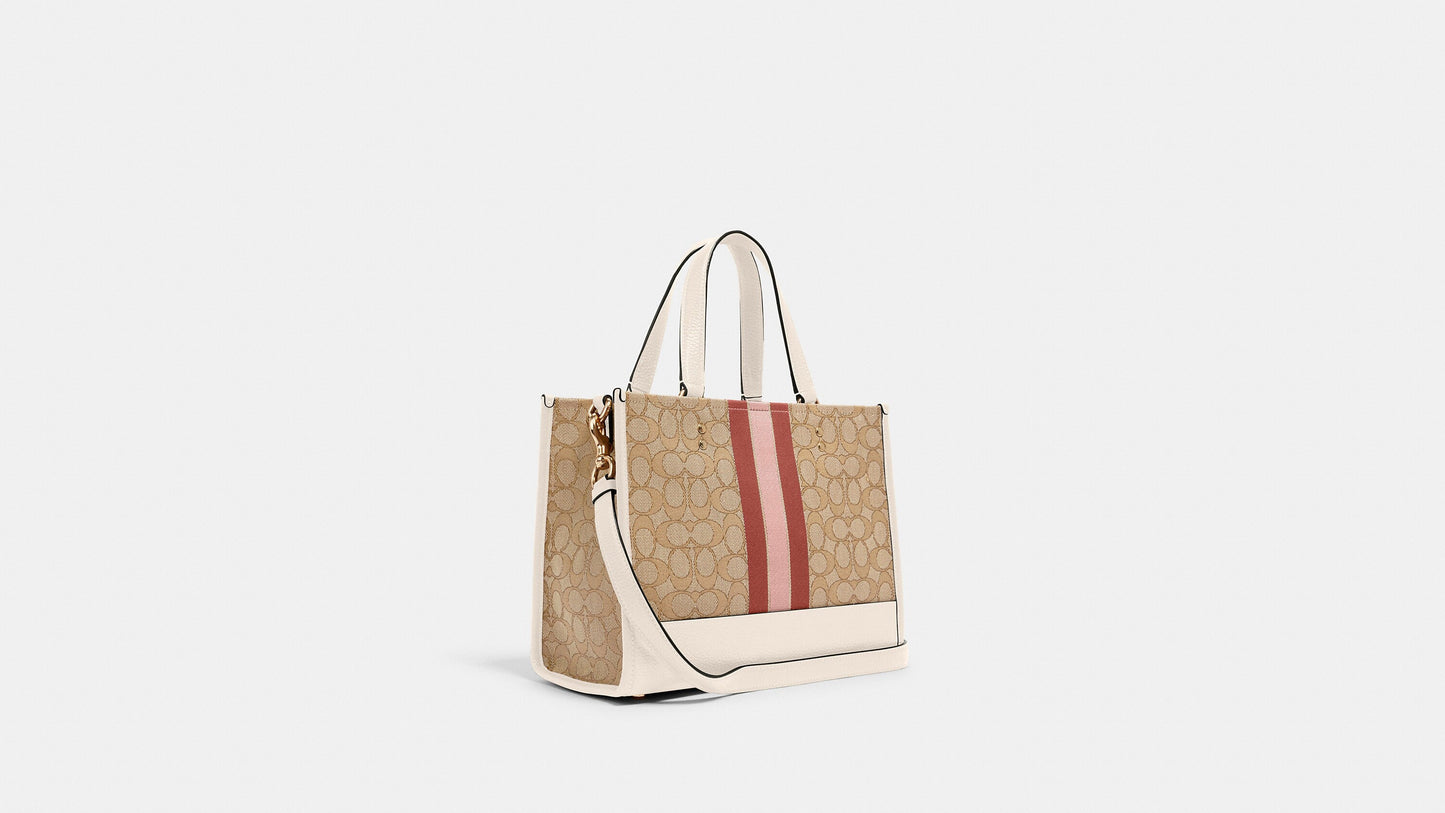 Coach Dempsey Carryall In Signature Jacquard With Stripe And Coach Patch