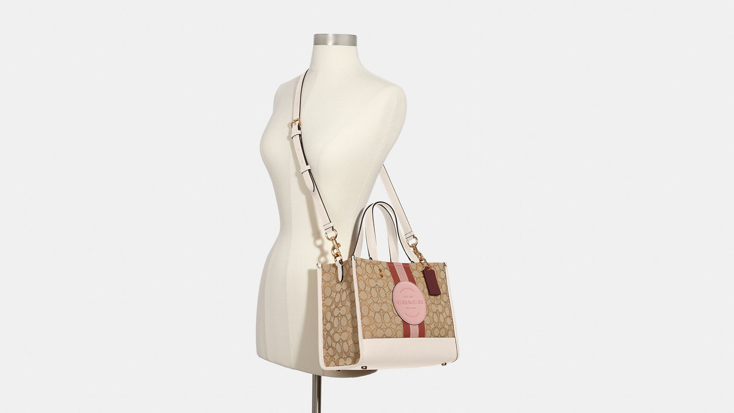 Coach Dempsey Carryall In Signature Jacquard With Stripe And Coach Patch