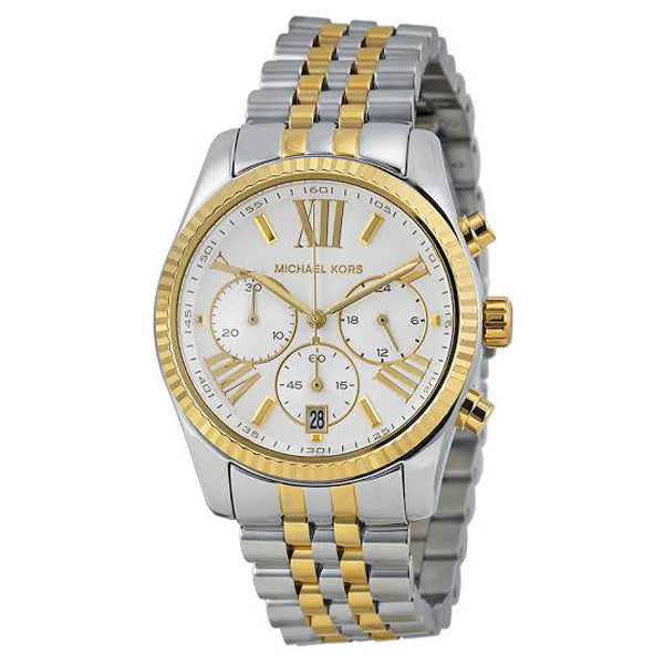 Michael Kors - Women’s Chronograph Quartz Two-tone Stainless Steel Silver Dial 38mm Watch MK5955