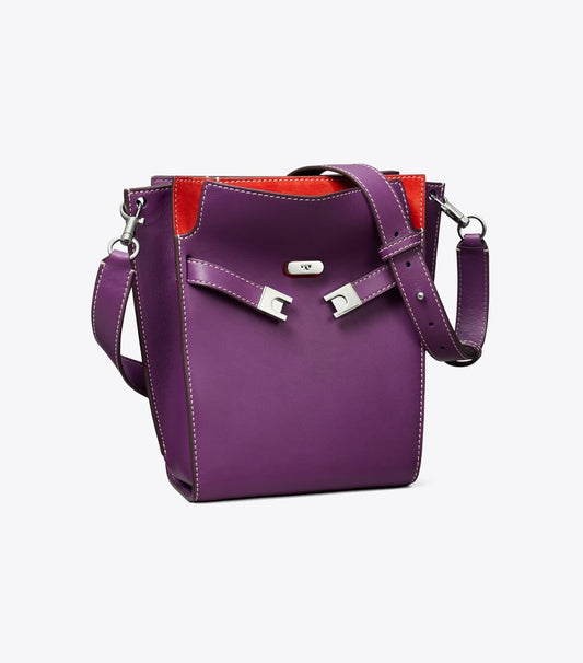 Tory Burch Lee Radziwill Pebbled Double Bucket