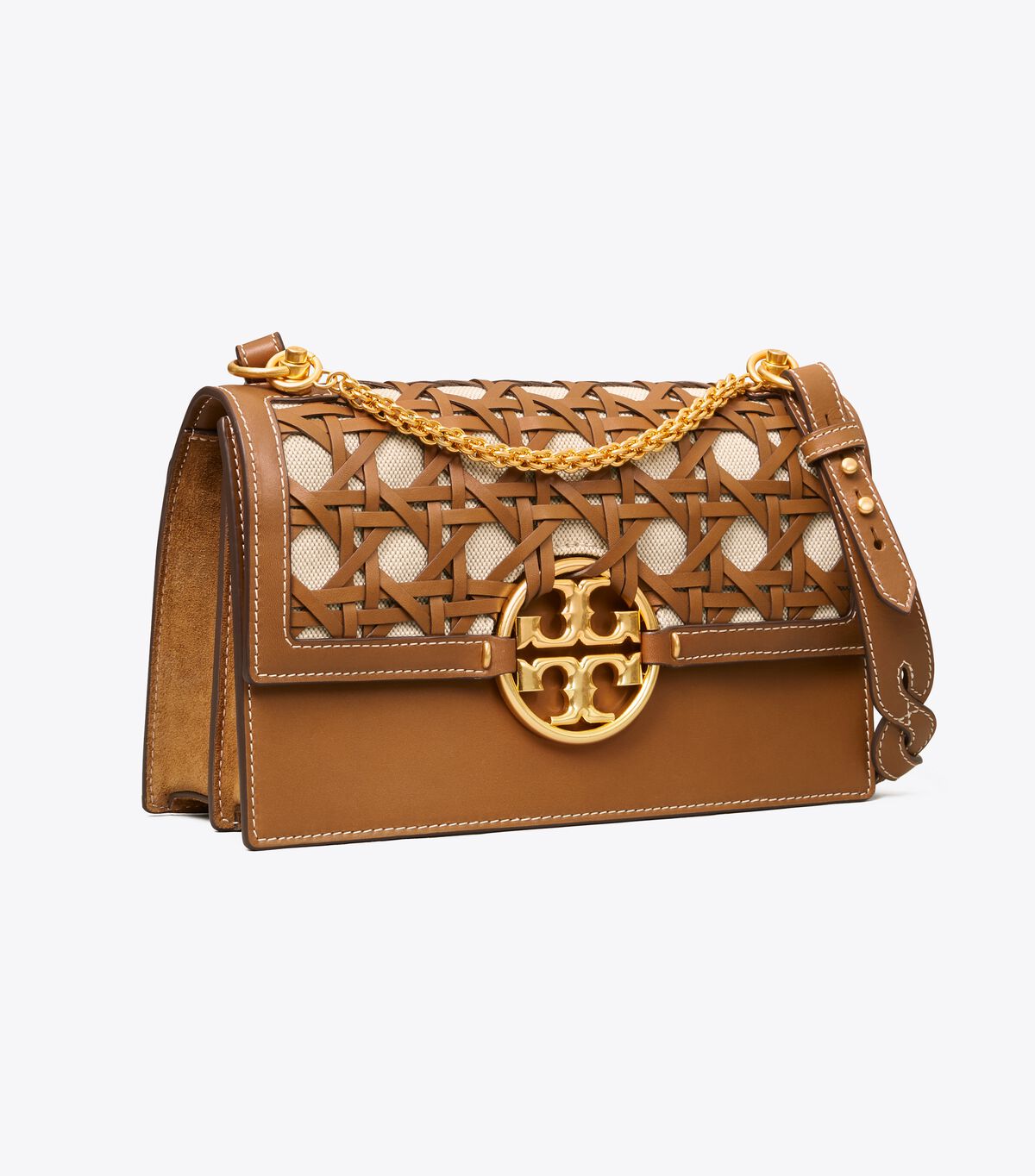 Tory burch Miller Basket-Weave Shoulder Bag