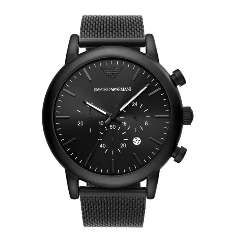 Emporio Armani - Men’s Quartz Stainless Steel Black Dial 46mm Watch AR80041