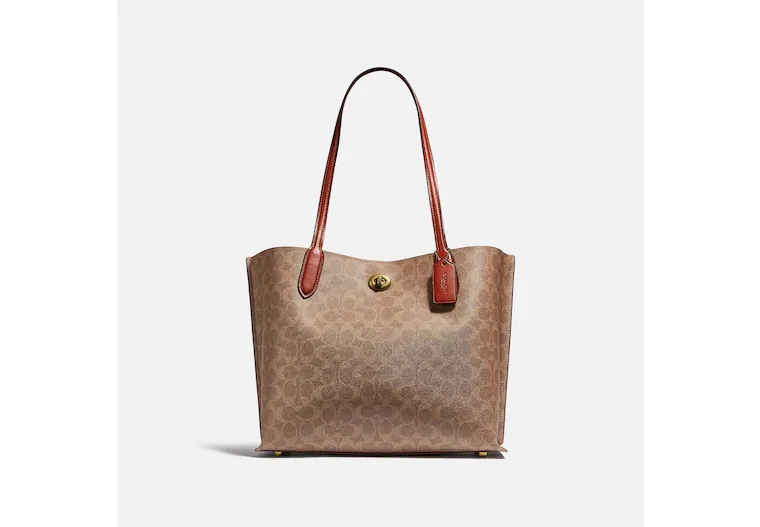 Coach Willow Tote In Signature Canvas