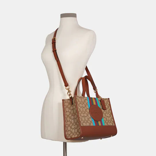 Coach Dempsey Carryall In Signature Jacquard With Stripe And Coach Patch